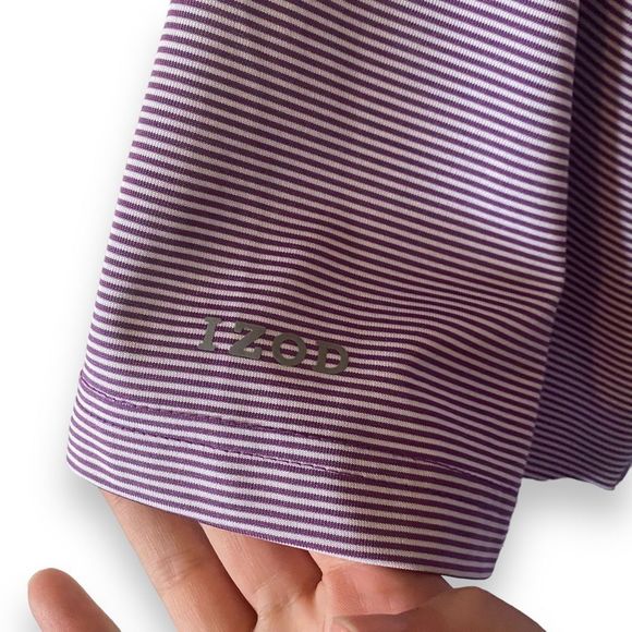 Izod Golf | Men’s Purple Micro Striped Polo Shirt | Size XL - Picture 3 of 9